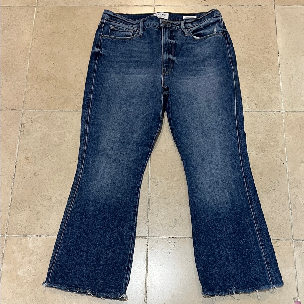Frame Denim Dark Blue Flare Jeans